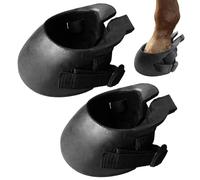Pineeseatile Horse Hoof Boots, 1 Pair Horse Hoof Boots for Horses, Rubber Protective for Wound Management, Laminitis, Abscess Treatment, Tack, M