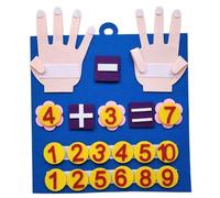 Pineeseatile Math Games, Felt Finger Numbers Math Toy for Kids Cute Fun Early Education Counting Toys with Hanging Loop DIY Vibrant Learning Toys Preschool Learning Activities, Counting for Daily Use