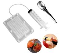 Pineeseatile Molecular Gastronomy, Professional Molecular Gastronomy Caviar Maker Gourmet Dispenser Caviar Filter Spherification Dropper with Tube & Spoon Tools for Daily Use
