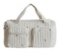 Pineeseatile Mommy Baby Duffle Bag - Large Capacity Quilted Diaper Bag for Women with Multiple Pockets for Hospital and Weekender Travel Style 1 for Daily Use