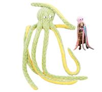 Pineeseatile Octopus Dog Toy, 40 Inches Interactive Squeaky Dog Toys for Aggressive Chewers, Soft, Skin-Friendly Plush Octopus for Relieve Boredom, Reduce Anxiety, Green, Indestructible Toy