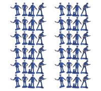 Pineeseatile Police Toys, Police Action Figures, 50 Pack Action Figures, Toy Policeman - 4 Realistic Duty Poses Tiny People Figurines For Sand Table, Dollhouse And Miniature Scenes