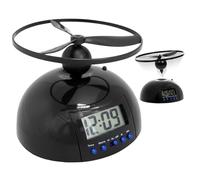 Pineeseatile Rolling Alarm Clock That Runs Away - Flying Helicopter Propeller Design for Heavy Sleepers, LED Digital Alarm Clock with Night Light for Home