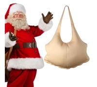 Pineeseatile Santa Suit Fat Suit, Fake Padded Belly Santa Suit, Adjustable Santa Costume with Elastic Band, Zipper Santa Claus Costume for Men Christmas Cosplay Prop