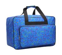 Pineeseatile Sewing Machine Carrying Case, Sewing Machine Bag Large Capacity Blue Case with Handle Zippered Nylon Multi-Purpose Carrying for Boarding School, Travel