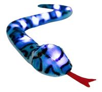 Pineeseatile Snake Stuffed Animal 41 inch Fun Light up Snake Plush Soft Stuffed Realistic Toy for Practical Jokes, Christmas Halloween Birthday Festival Gifts, Blue