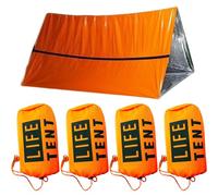 Pineeseatile Survival Tent, Emergency Tent 8x5x3ft Reflective Portable Survival Waterproof Windproof Fireproof Lightweight Emergency Shelter for Camping, Hiking and Outdoor, Life for Daily Use