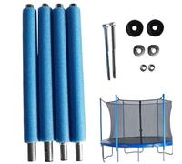 Pineeseatile Trampoline Net Poles, 4Pcs Trampoline Poles Replacement 77 Inch Net with Foam Sturdy Steel Enclosure Straight Replacement for Daily Use