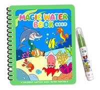 Pineeseatile Water Coloring Book, Reusable Underwater World Paint Book with Pen, Drawing & Recognition Kids Toys, Fun Educational Toys for Girls, Boys for Daily Use