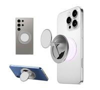 Pinefolk Magnetic Phone Grip, Compatible with iPhone 17/16/15/14/13/12 pro max. Slim Expandable Kickstand, Compatible with Magsafe. Cellphone Accessories.(Silver)