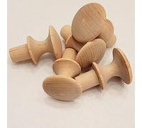 Pinehurst Crafts Unfinished Wood Shaker Drawer Pull Knobs, Perfect for Kitchen Cabinet Knobs, Furniture DIY Hardware, Dresser Drawer Pulls or Crafting, 1-1/4 Inch (1/2" Tenon Width), Bulk Pack of 10