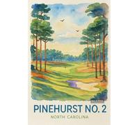 Pinehurst No 2 Golf Course Landscape - A4 Travel City Poster Wall Art Home Decor Art Print Featuring Iconic Landmarks and Global Destinations for Interiors Inspired by Culture and Exploration