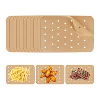 Pinenuts 180pcs Air Fryer Parchment Paper Air Fryer Paper Liner for Ninja Foodi Dual Air Fryer, Non-Stick Perforated Parchment Liner Baking Paper Compatible with Ninja DZ201, DZ401