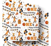 Pineraap Camping 1st Birthday Wrapping Paper Roll for Boy, One Happy Camper Gift Wrap Paper with Tent Bear, 1 Year Old Gift Art Packing Paper for Baby Shower First Birthday's Party, 17Inch x 16.5Feet