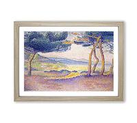 Pines Along The Shore by Henri-Edmond Cross Framed Print | A2 Oak Framed Wall Art | Ready to Hang | Modern Religious Picture | Living Room Bedroom Lounge Office