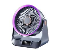 PineSailo 20000mAh 15H Working Portable Cooling Desk Fan, USB Rechargeable Quiet Small Fans with Timer Wide-angle Adjustable Tilt, 5 Speeds Strong Airflow for Bedroom Office Dorm (Starry Sky Gray)