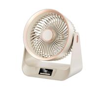 PineSailo 20000mAh 15H Working Portable Cooling Desk Fan, USB Rechargeable Quiet Small Fans with Timer Wide-angle Adjustable Tilt, 5 Speeds Strong Airflow for Bedroom Office Dorm (Cream White)