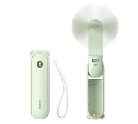 PineSailo Handheld Mini Fan, 15-20H Working 3 IN 1 USB Rechargeable Portable Hand Fans with Power Bank & Flashlight, Pocket Design for Travel Summer Concerts, Gifts for Women (Green)