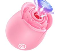 PineSailo Rose Vibrators for Woman, Adult Sex Toys with 10 Vibrating Sucking Nipple Clitoral Stimulator Vibrator, Waterproof Sex Toys4couples Men & Women Suction Vibrater Dildo Sex Toy (Pink)