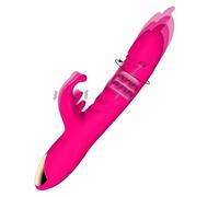 PineSailo Thrusting G Spot Rabbit Dildo Vibrator, Tongue Licking Rotating Vibrating Women Couples Adult Sex Toys, Female Nipple Clitoris Wand Massage Telescopic Stimulator Dildos Vibrators Sex Toy