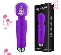 PineSailo Wand Vibrator Sex Toy for Women, 20 Modes Powerful Flexible Head Massager, Quiet Waterproof Vibrators for G Spot Clitoris Stimulation, Anal Dildo Adult Sex Toys for Couples (Purple)