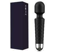 PineSailo Wand Vibrator Sex Toy for Women, 20 Modes Powerful Flexible Massager, Quiet Waterproof Handheld Vibrators for G Spot Clitoris Stimulation, Anal Dildo Adult Sex Toys for Couples (Black)