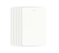 Pinesman - Elegant Notepads for Professionals, Executive's Memo Pads, Minimalist, Gold Foiled, Dotted Layout, 5 Pack, 500 Sheets Total (100 Each), 6.3" x 3.9”, Eco-friendly, FSC™ Certified
