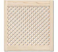 Pinewood Lattice Door - Natural - Louvre Cabinet Door - Cupboard Wardrobe Slatted Single Rustic Door - DIY Projects - Ready to Paint, Stain, or Varnish