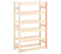 Pinewood Wine Rack for 30 Bottles Storage Bottle Holder Cabinet vidaXL