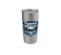 Pinewoods Texas Nature Scenic River Forest Outdoors Camping Stainless Steel Insulated Tumbler