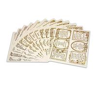 Pinflair Peel Off Stickers, Verses - Weddings, Anniversary, Birthdays, Condolence, Pk of 12 sheets