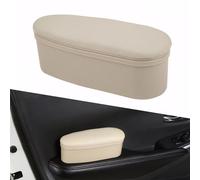 pinflaw 1-Pack Car Storage Armrest Box, Multi-Function Comfortable Arm Elbow Support, 7.78x3.15 Inches Car Armrest Cover Extender, Suitable for Most Cars (Light Beige)
