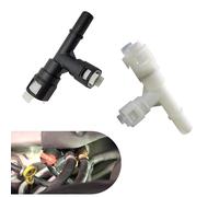 pinflaw 2 Pack Car Heater Inlet Hose Joint, Replacement OEM Number #15055343 15055342, Three-way Cooling Water Pipe T-connector, Compatible with Select Cadillac Chevrolet GMC (Black & White)