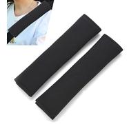 pinflaw 2 PCS Car Seat Strap Pads, Seat Belt Shoulder Guard, Soft Auto Seat Belt Cover, Universal for Car Truck SUV (Black)