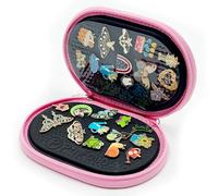 PinFolio Go Pin Display Bag, Lightweight & Compact Sports & Disney Pin Book Designed for Loungefly Backpacks & Easy Trading Up to 40 1-Inch Enamel Pins (Pink)