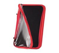 PinFolio Show Pin Display Bag, Lightweight Pin Book Designed for Storage & Easy Trading Up to 150 1-Inch Enamel Pins (Black & Red)