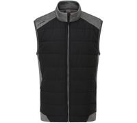 PING 2026 AIDEN HYBRID FLEECE GOLF VEST - ASPHALT MARL / BLACK