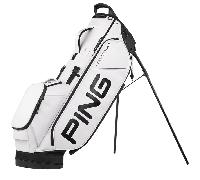 PING 2026 HOOFER TOUR GOLF STAND CARRY BAG - WHITE / BLACK