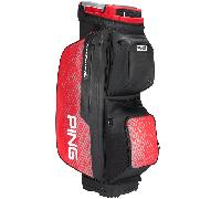 PING 2026 PIONEER MONSOON 231 GOLF CART BAG - BLACK / RED +FREE GIFT