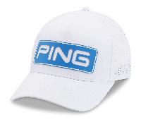PING 2026 TOUR VENTED DELTA GOLF HAT - WHITE / FRESH WATER