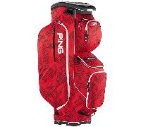 PING 2026 TRAVERSE GOLF CART BAG - SCARLET / STITCHES