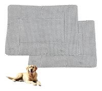 ping bu 2Pcs Large Dog Cat Bed Washable Dogs Bed Cushion,Soft Luxurious Dog Cushion Cat Beds Mattress,Dogs Crate Mat for Small,Medium,Large Pet (black,45 * 60cm*2pcs)
