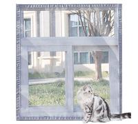 ping bu Cat Balcony Nets Window Guard,Window Screen Mesh Protection for Cats Safety,Fly Screen Mosquito Net Anti-Scratch Insect Bites DIY Size (140x150cm,E)