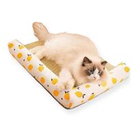 ping bu Dog Cooling Mat Rattan Large Dog Bed,Washable Cat Bed for Indoor Cats Dogs Ice Blanket,Pet Cool Crate Mattress with Oxford Cloth Thick Support Pillow (60 * 45CM L,E)