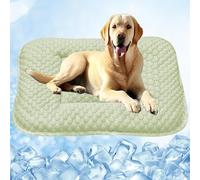 ping bu Dog Cooling Mat Washable Coolings Mat for Dogs Cats,Large Non-Slip Pet Cool Mats Dog Cushion Mattress,Dogs Coolings Pad in Hot Summer (Green,75 * 55cm)