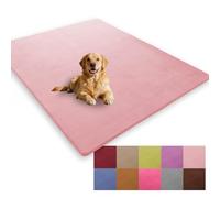 ping bu Large Crawling Mat Area Rug Foldable Coral Velvet Mats Thin Seating Carpet for Living Room Ultra Soft Floor Rug Pet Play Bedroom Living Room Office (100x160CM,Pink)