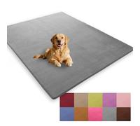 ping bu Large Crawling Mat Area Rug Foldable Coral Velvet Mats Thin Seating Carpet for Living Room Ultra Soft Floor Rug Pet Play Bedroom Living Room Office (70x200CM,Grey)