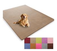 ping bu Large Crawling Mat Area Rug Foldable Coral Velvet Mats Thin Seating Carpet for Living Room Ultra Soft Floor Rug Pet Play Bedroom Living Room Office (90x160CM,Camel)