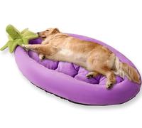 ping bu Large Dog Bed Deep Sleep,Calming Dog Bed Sofa Comfort Plush Non-Slip Cat Beds Crate Mattress,Removable Luxurious Pet Beds with Anti Anxiety Cushion (XXL 100 * 65 * 17CM,Purple)