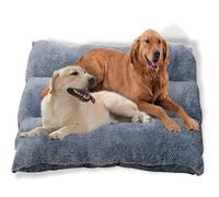 ping bu Large Dog Bed Fluffy Removable,Luxury Dogs Bed Anti Anxiety Large Pet Washable Cover,Soft Dog Beds for Home Living Room Kitchen (Grey,L-120 * 80cm)